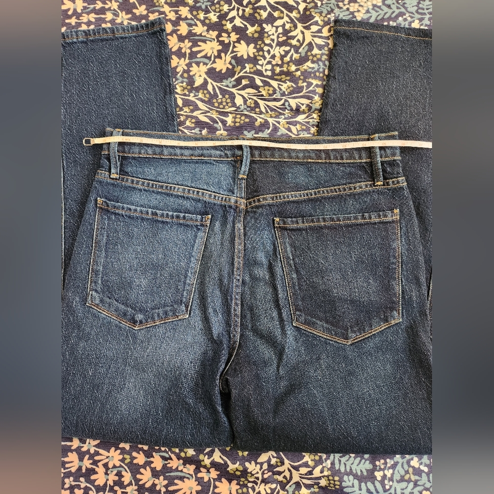 Frame Le Sylvie Slender Straight High Rise Blue Jeans Size 30 - Picture 8 of 12